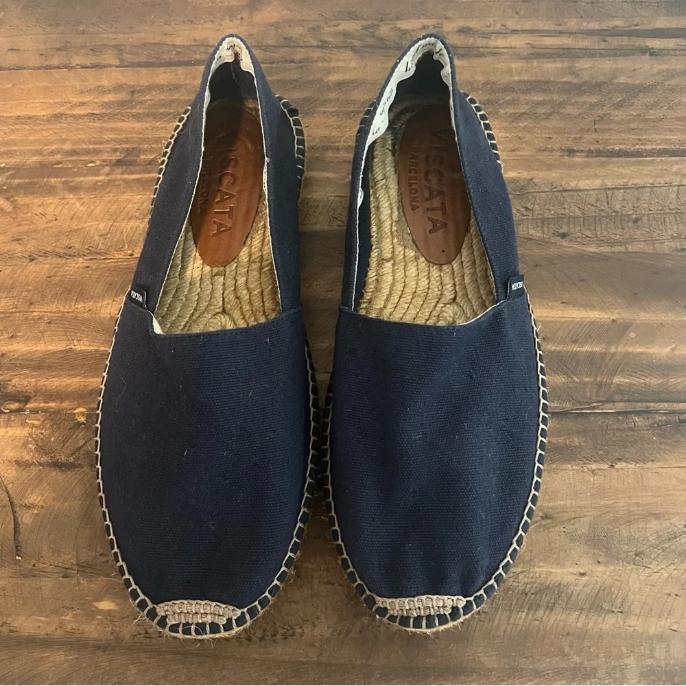 Navy Canvas Espadrille Slip-On Loafers